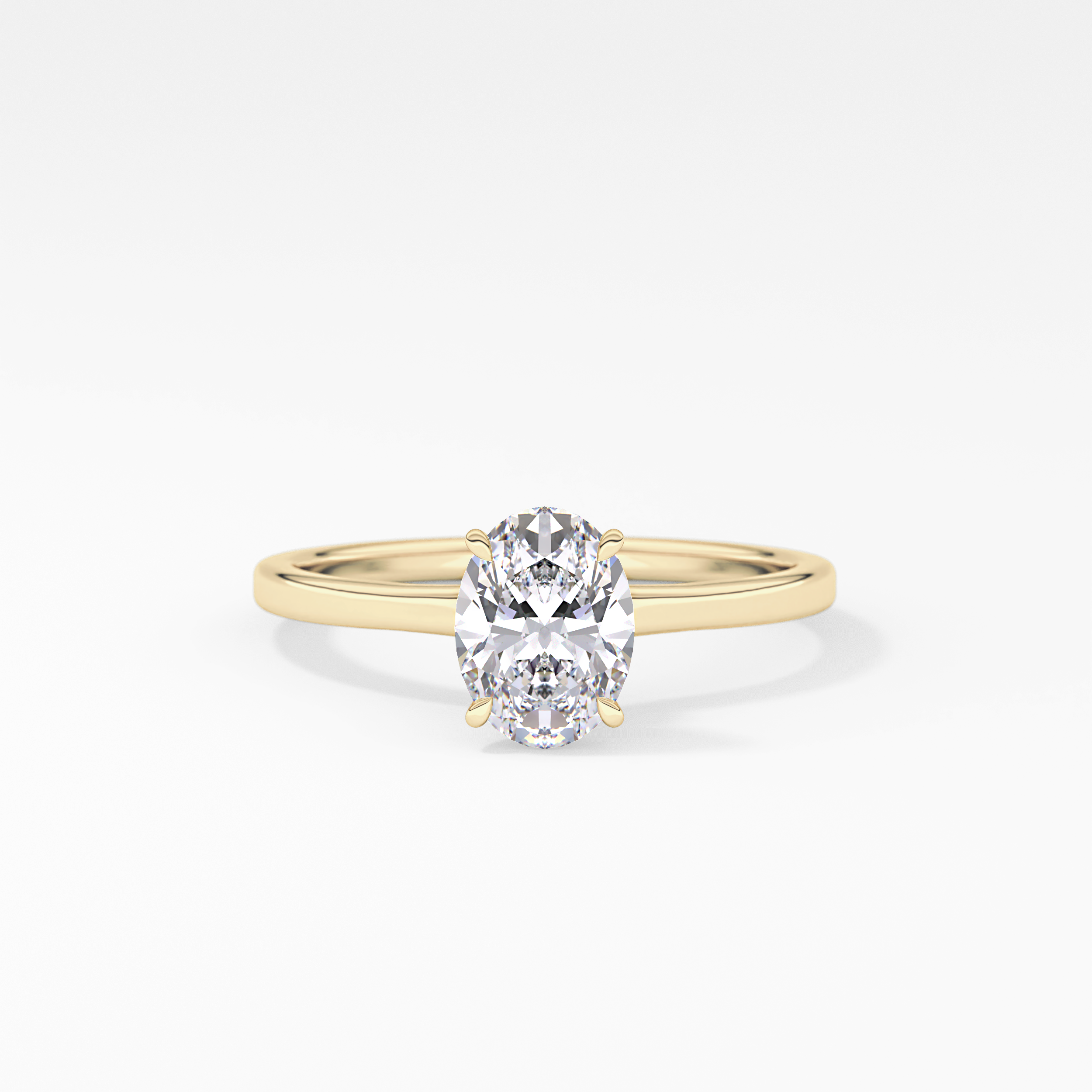 Oval Hidden Halo Lab Grown Diamond Engagement Ring