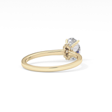 Oval Hidden Halo Lab Grown Diamond Engagement Ring