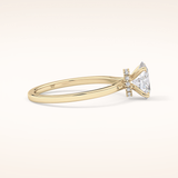 0.94 CT Oval Shaped Hidden Halo Moissanite Engagement Ring