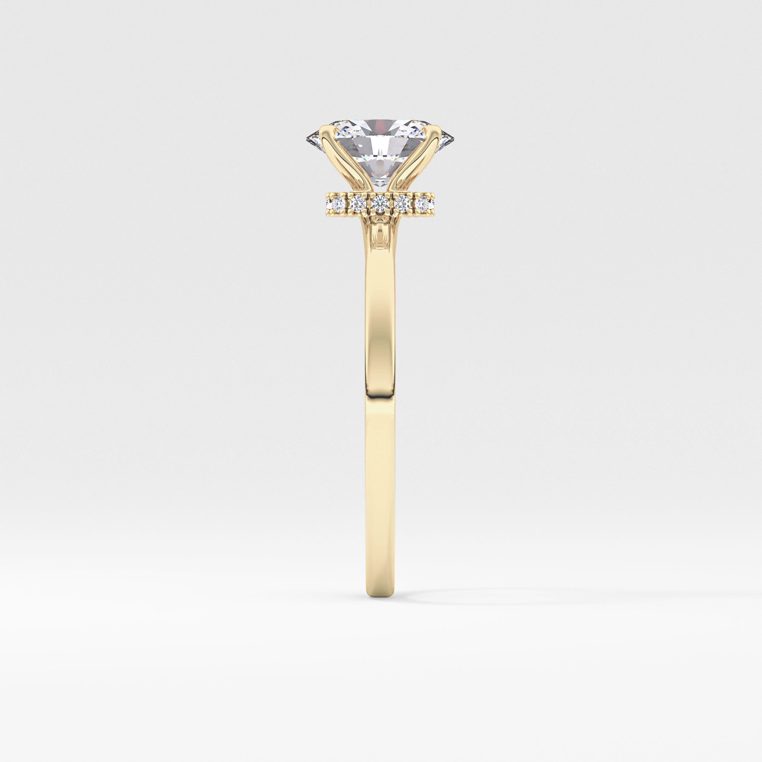 Oval Hidden Halo Lab Grown Diamond Engagement Ring