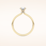 0.94 CT Oval Shaped Hidden Halo Moissanite Engagement Ring