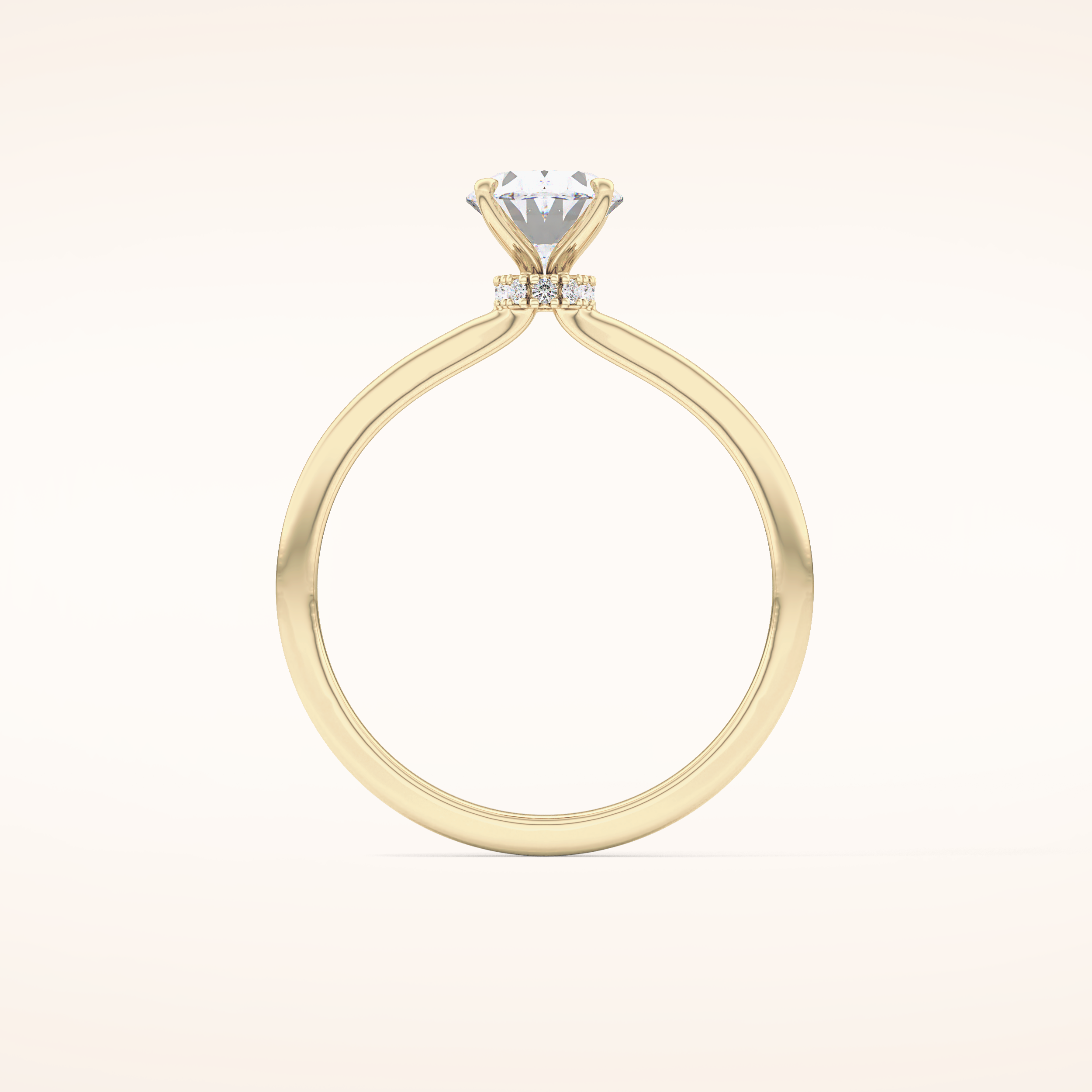 0.94 CT Oval Shaped Hidden Halo Moissanite Engagement Ring