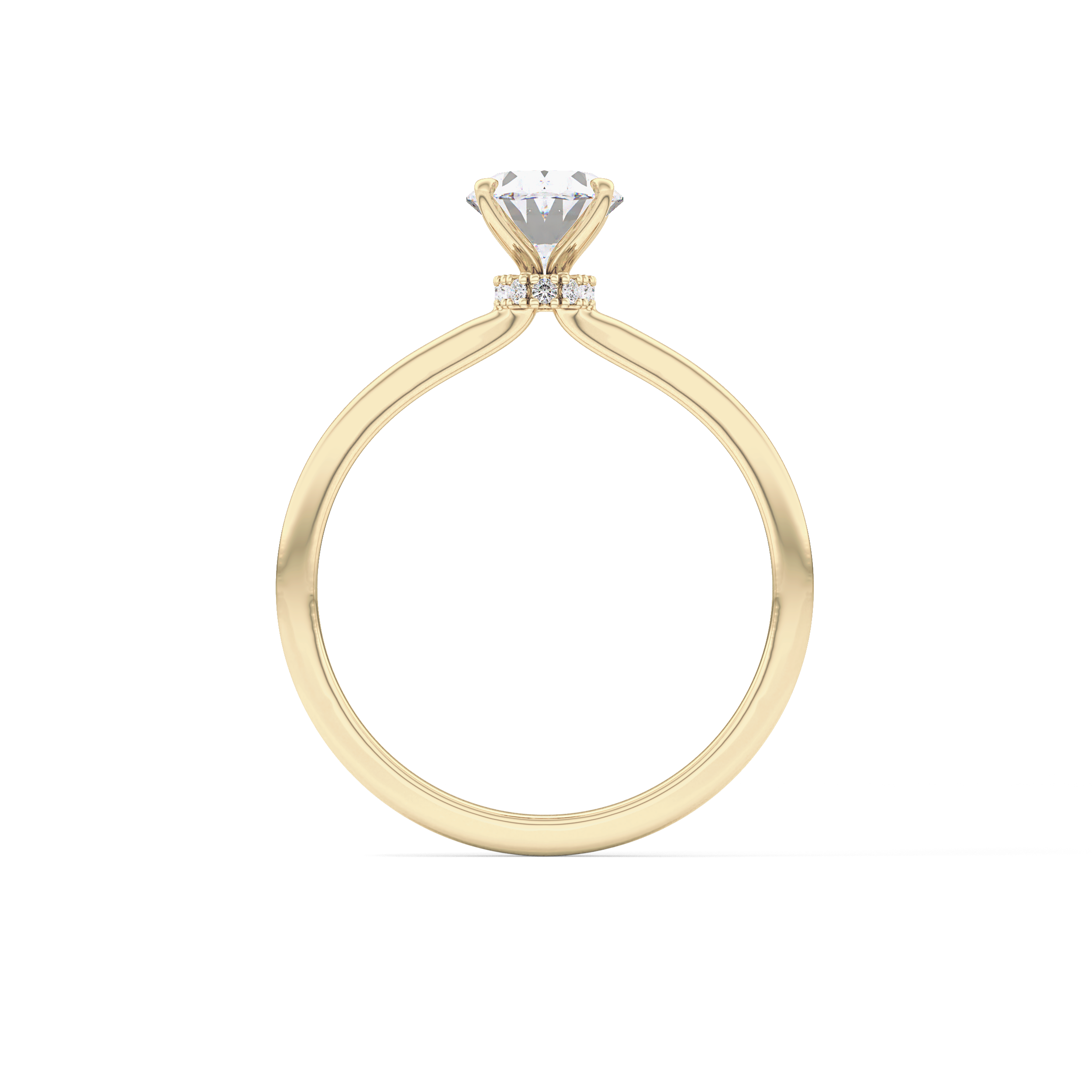 Oval Hidden Halo Lab Grown Diamond Engagement Ring