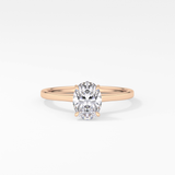 Oval Hidden Halo Lab Grown Diamond Engagement Ring