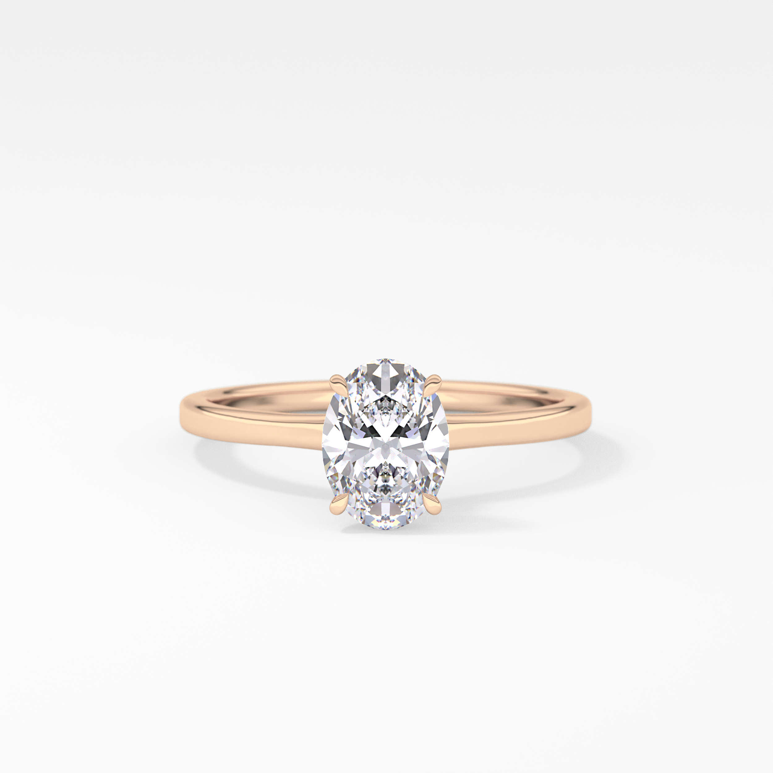Oval Hidden Halo Lab Grown Diamond Engagement Ring