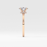 Oval Hidden Halo Lab Grown Diamond Engagement Ring