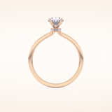 0.94 CT Oval Shaped Hidden Halo Moissanite Engagement Ring