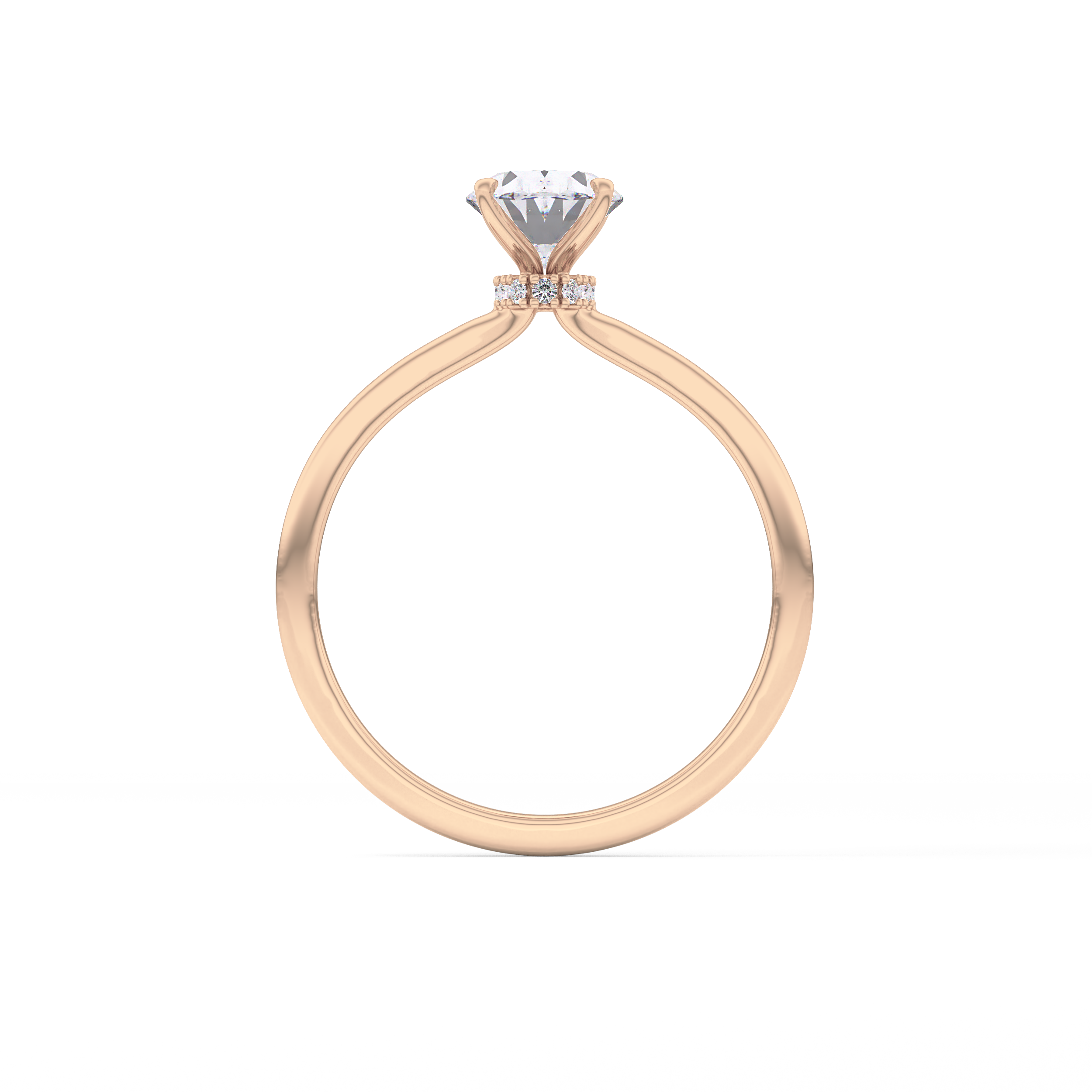 Oval Hidden Halo Lab Grown Diamond Engagement Ring