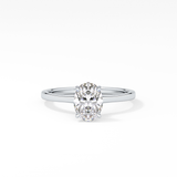 Oval Hidden Halo Lab Grown Diamond Engagement Ring