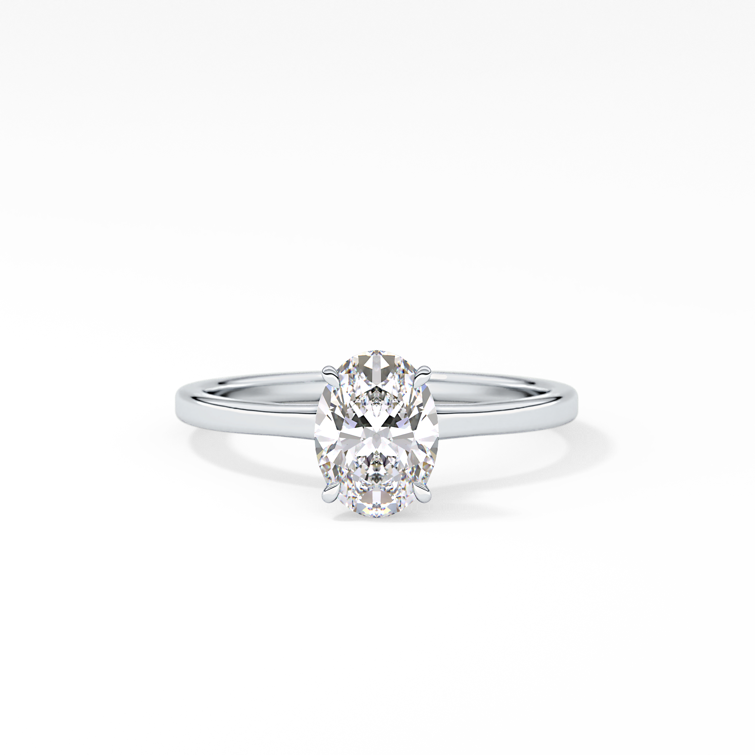 Oval Hidden Halo Lab Grown Diamond Engagement Ring