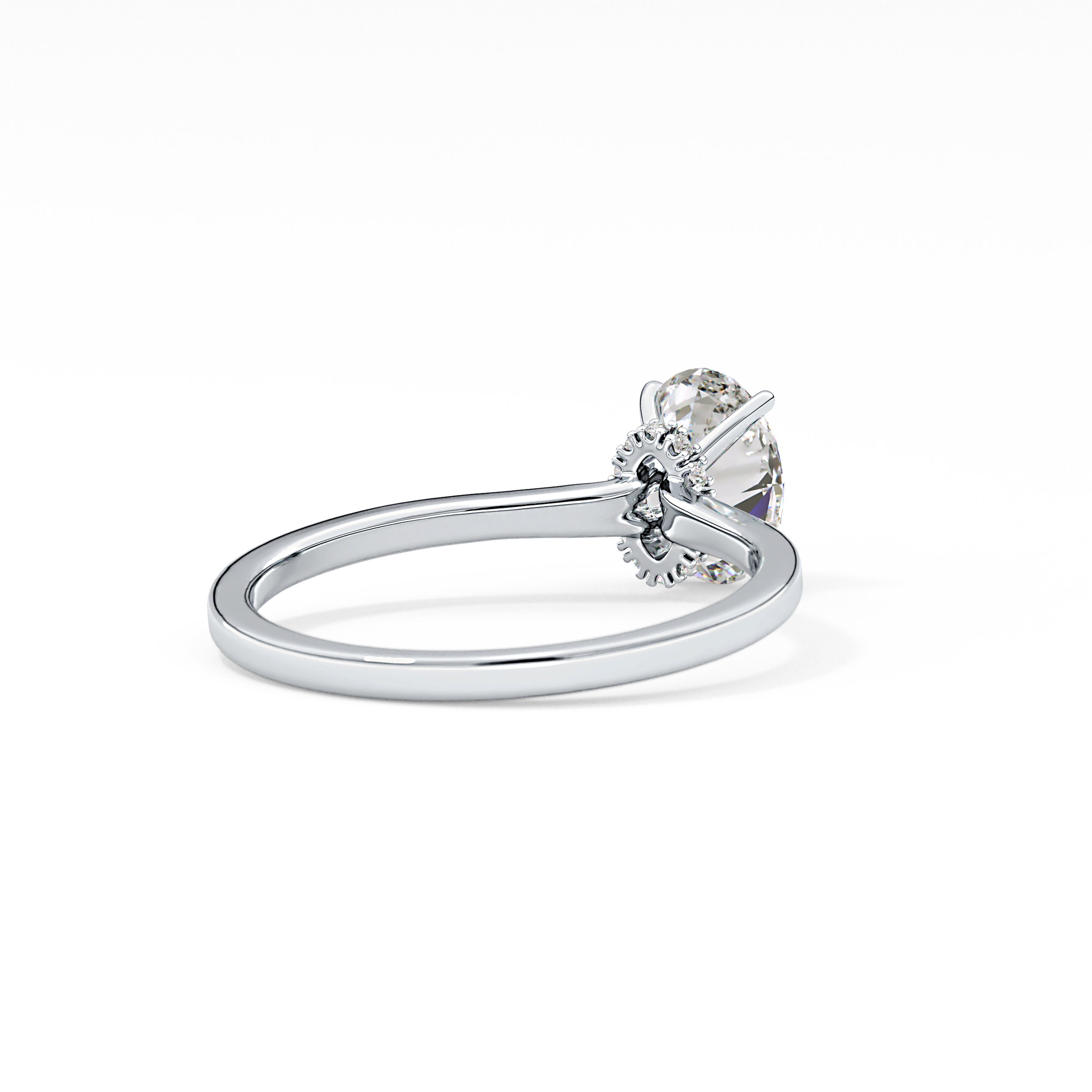 Oval Hidden Halo Lab Grown Diamond Engagement Ring