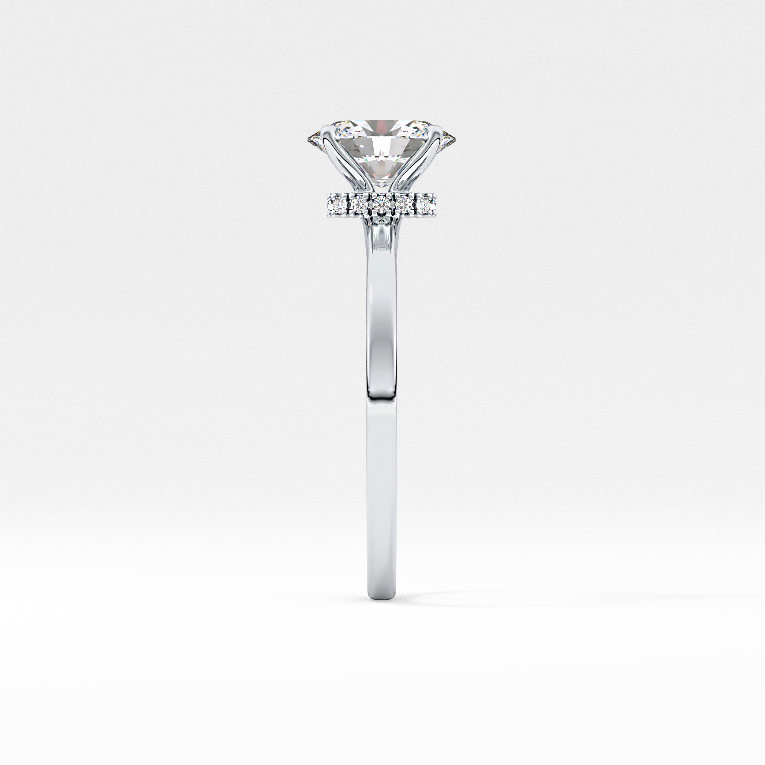 Oval Hidden Halo Lab Grown Diamond Engagement Ring