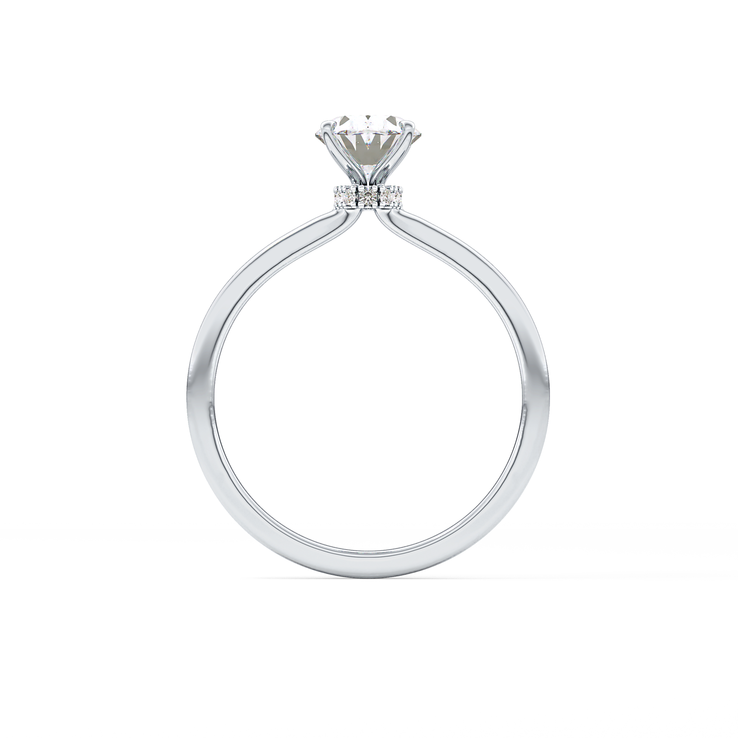 Oval Hidden Halo Lab Grown Diamond Engagement Ring