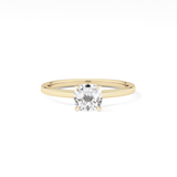 Cushion Hidden Halo Lab Grown Diamond Engagement Ring