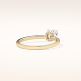 0.78 CT Cushion Shaped Hidden Halo Moissanite Engagement Ring