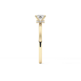 Cushion Hidden Halo Lab Grown Diamond Engagement Ring