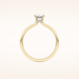 0.78 CT Cushion Shaped Hidden Halo Moissanite Engagement Ring