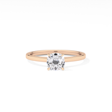 Cushion Hidden Halo Lab Grown Diamond Engagement Ring
