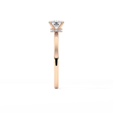 Cushion Hidden Halo Lab Grown Diamond Engagement Ring