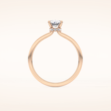 0.78 CT Cushion Shaped Hidden Halo Moissanite Engagement Ring