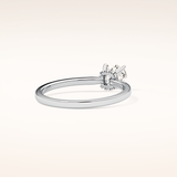 0.78 CT Cushion Shaped Hidden Halo Moissanite Engagement Ring