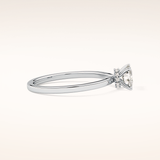 0.78 CT Cushion Shaped Hidden Halo Moissanite Engagement Ring