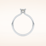 0.78 CT Cushion Shaped Hidden Halo Moissanite Engagement Ring