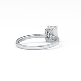 Emerald Hidden Halo Lab Grown Diamond Engagement Ring