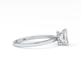 Emerald Hidden Halo Lab Grown Diamond Engagement Ring