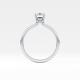Emerald Hidden Halo Lab Grown Diamond Engagement Ring