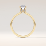1.21 CT Radiant Shaped Hidden Halo Moissanite Engagement Ring