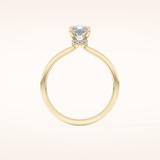 1.21 CT Radiant Shaped Hidden Halo Moissanite Engagement Ring