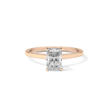 Radiant Hidden Halo Lab Grown Diamond Engagement Ring