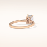 1.21 CT Radiant Shaped Hidden Halo Moissanite Engagement Ring