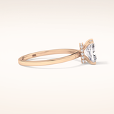 1.21 CT Radiant Shaped Hidden Halo Moissanite Engagement Ring