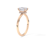 Radiant Hidden Halo Lab Grown Diamond Engagement Ring