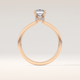 1.21 CT Radiant Shaped Hidden Halo Moissanite Engagement Ring
