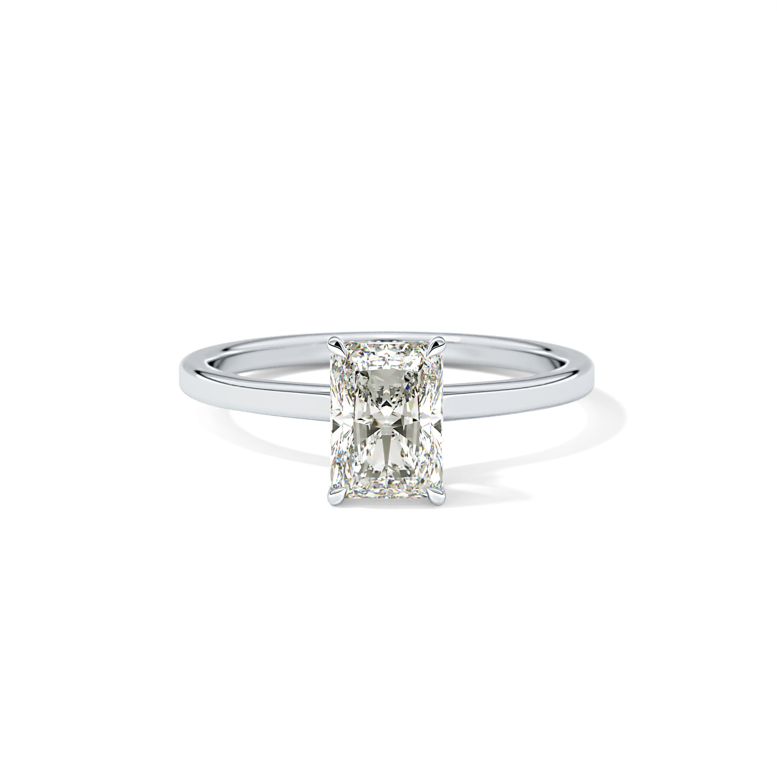 Radiant Hidden Halo Lab Grown Diamond Engagement Ring
