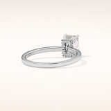 1.21 CT Radiant Shaped Hidden Halo Moissanite Engagement Ring