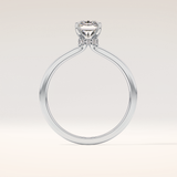 1.21 CT Radiant Shaped Hidden Halo Moissanite Engagement Ring