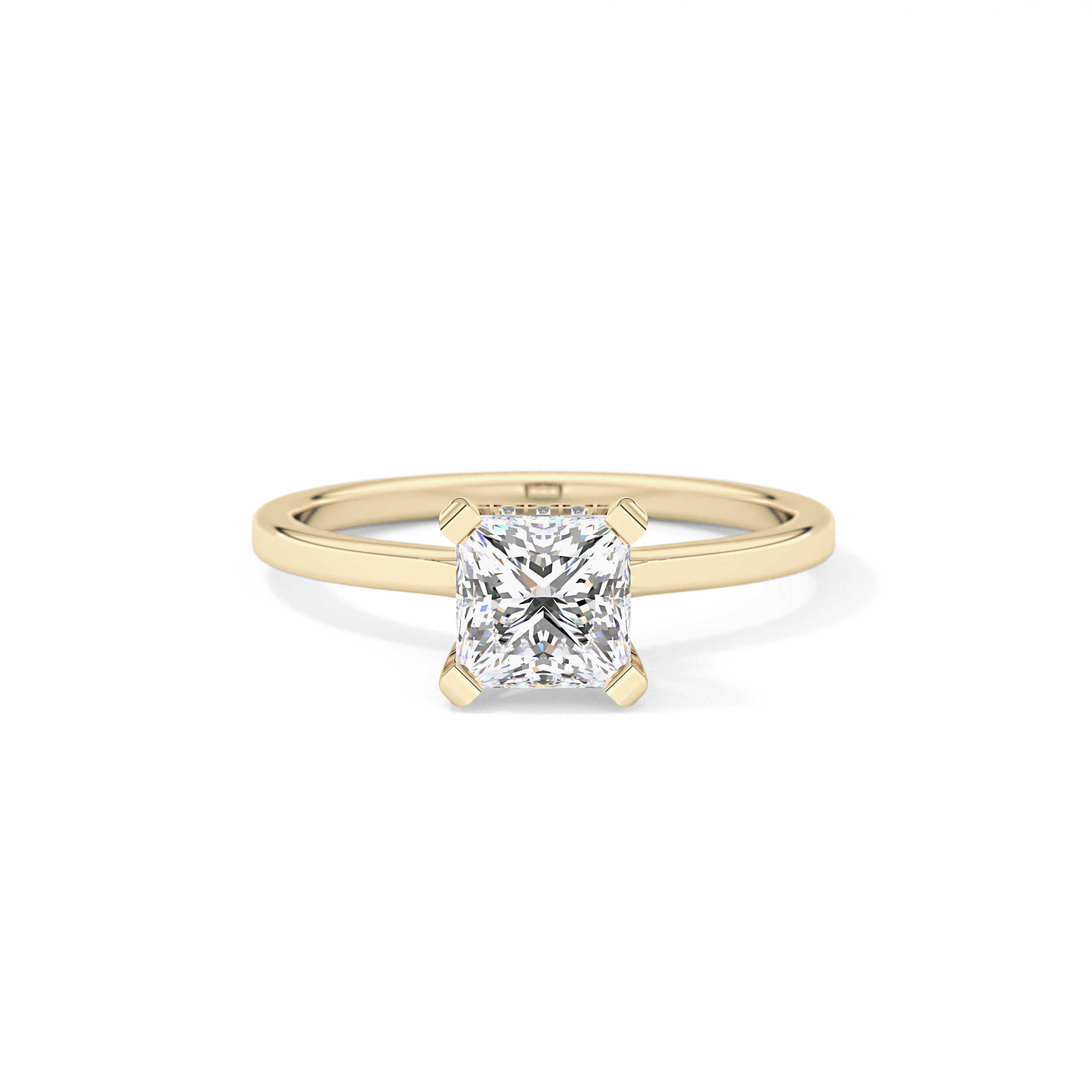 Princess Hidden Halo Lab Grown Diamond Engagement Ring