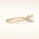 1.04 CT Princess Shaped Hidden Halo Moissanite Engagement Ring