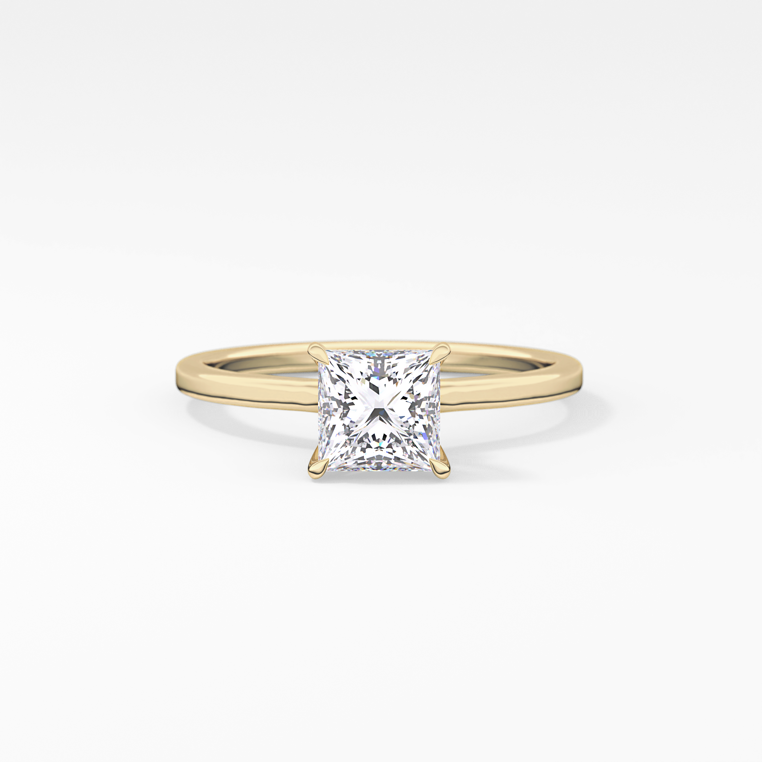 Princess Hidden Halo Lab Grown Diamond Engagement Ring