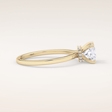 1.04 CT Princess Shaped Hidden Halo Moissanite Engagement Ring