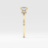 Princess Hidden Halo Lab Grown Diamond Engagement Ring
