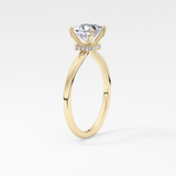 Princess Hidden Halo Lab Grown Diamond Engagement Ring