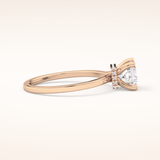 1.04 CT Princess Shaped Hidden Halo Moissanite Engagement Ring