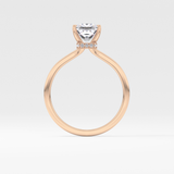 Princess Hidden Halo Lab Grown Diamond Engagement Ring