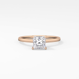 Princess Hidden Halo Lab Grown Diamond Engagement Ring