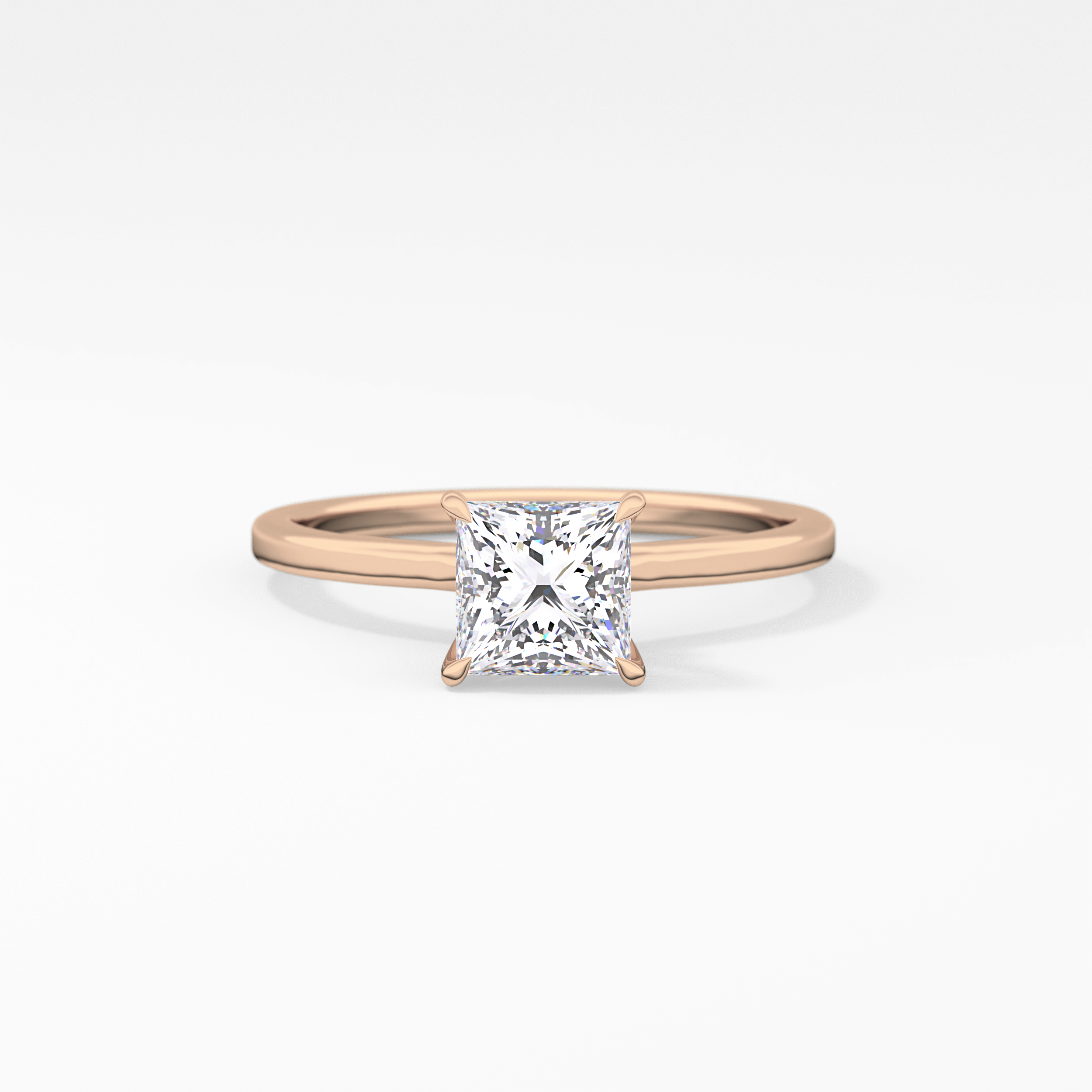 Princess Hidden Halo Lab Grown Diamond Engagement Ring